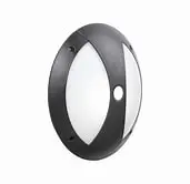 Applique extérieure Lucia GD noir, diffuseur opale, E27, avec détecteur - Fumagalli