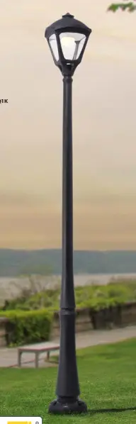 Lampadaire extérieur Vanni 2500 Iole/Sergio 2 lanternes noir, diffuseur clair, E27 30W - Fumagalli