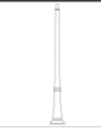 Lampadaire extérieur Vanni 2500 noir - Fumagalli