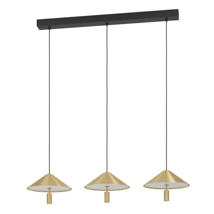 Suspension LED 3 lampes noir/plomb brossé Paraguay - Eglo