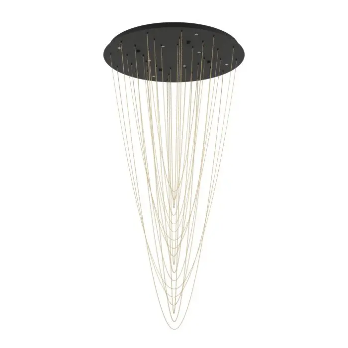 Suspension LED 8 lampes noir/laiton Trepuco - Eglo