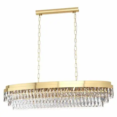 Suspension 13 lampes doré/cristaux Valparaiso - Eglo