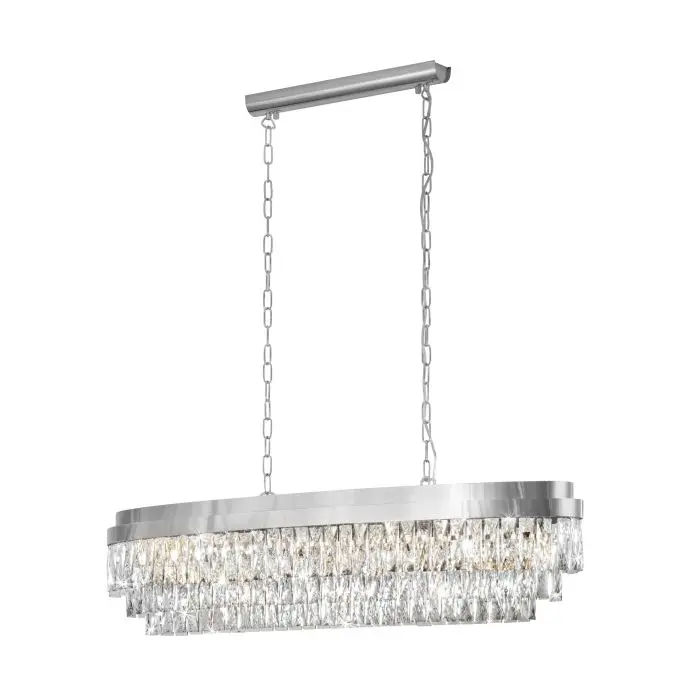 Suspension 13 lampes E14 chrome/cristaux Valparaiso 1 - Eglo