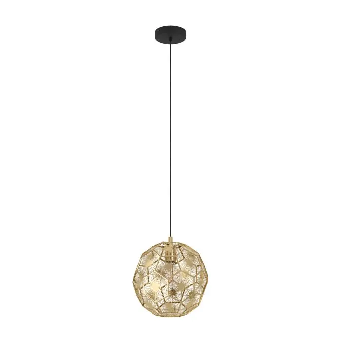 Suspension E27 Ø300 noir/laiton Skoura - Eglo