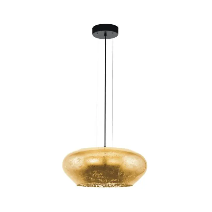 Pendant 3 lamps E27 Ø500 black/gold Priorat - Eglo