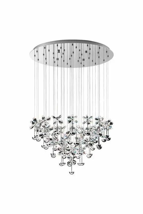 Suspension LED Ø780 chrome/cristal Pianopoli - Eglo