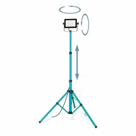 Lampadaire LED projecteur 30W turquoise/noir - Eglo