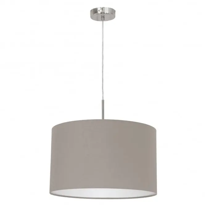 Suspension Ø380 nickel mat/taupe Pasteri - Eglo