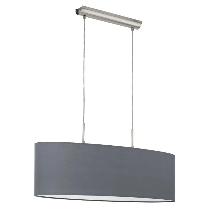 Pendant 2 lamps L750 matt nickel/matt grey Pasteri - Eglo