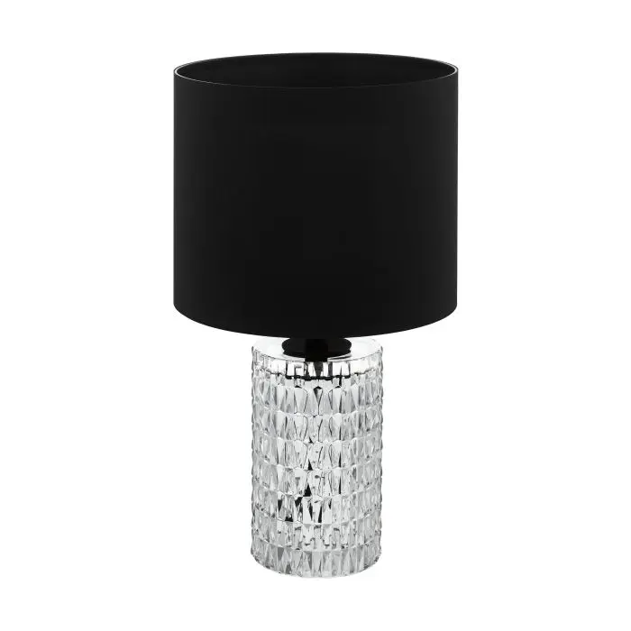 Table lamp E27 black/clear glass Sapuara - Eglo