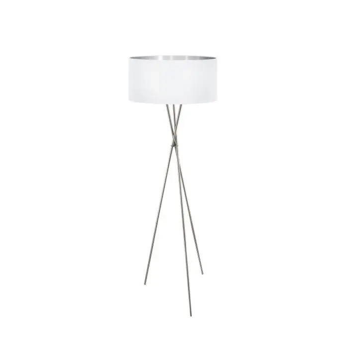 Lampadaire nickel mat/blanc Fondachelli - Eglo