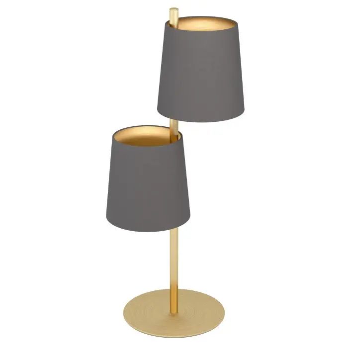 Table lamp 2 lamps E27 brushed brass/cappuccino Almeida 2 - Eglo