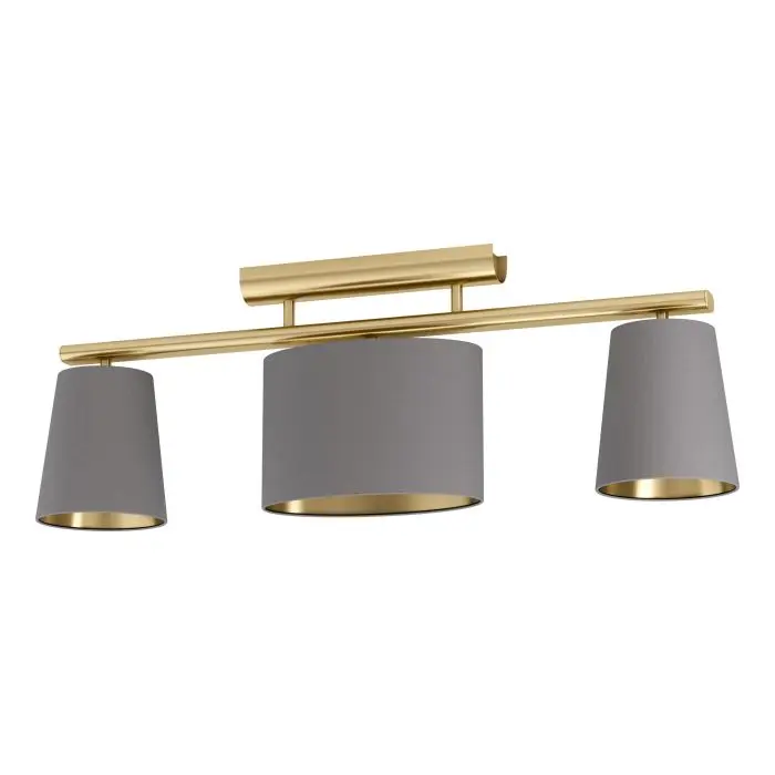 Plafonnier 3 lampes E14 laiton brossé/cappuccino Almeida 2 - Eglo
