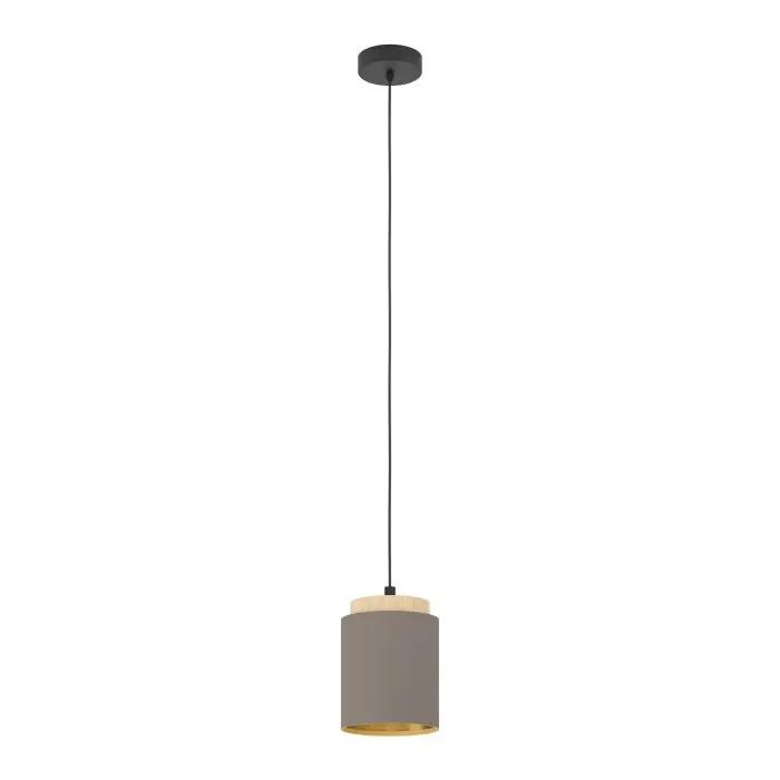 Suspension E27 noir/bois/cappuccino Albariza - Eglo
