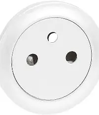 [LEG068111] Enjoliveur Céliane blanc, prise 2P+T affleurante - Legrand