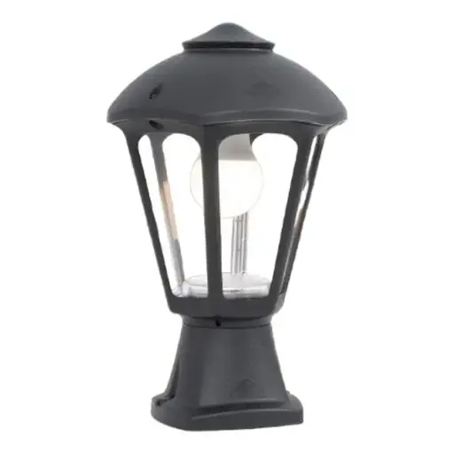 [FU H21 114 AXE27] Applique extérieure Disma/Giampy noir, diffuseur clair, E27 - Fumagalli