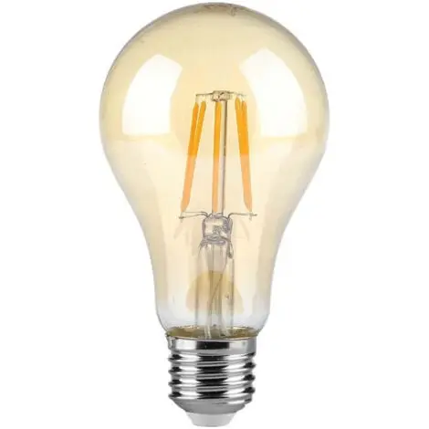 [VT217157] Ampoule LED filament 10W A67 E27 2200K, verre ambré - V-TAC