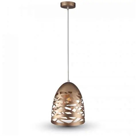 [VT3821] Decorative pendant, champagne gold with gold ceiling rose - V-TAC