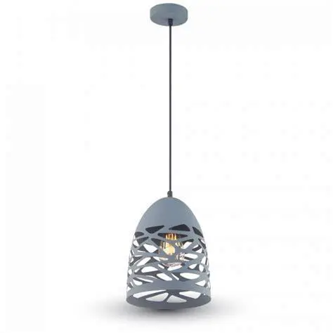 [VT3822] Suspension décorative gris mat avec pavillon gris mat - V-TAC