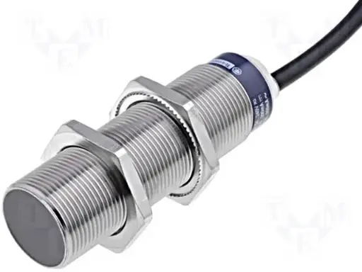 [SC XS618B1MAL2] Capteur de proximité inductif XS6 M18, laiton, Sn 8 mm, 24-240V CA/CC, câble 2 m - Schneider