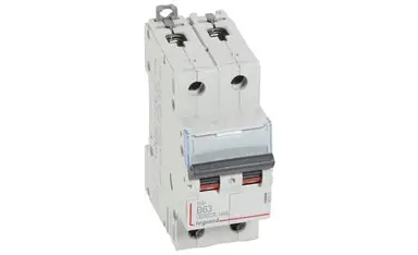 [LEG407500] Disjoncteur DX³ 2P 63A courbe B 6/10 kA - Legrand