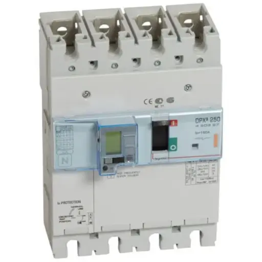 [LEG420327] Disjoncteur électronique DPX³ 250 + différentiel 4P 160A 25 kA - Legrand