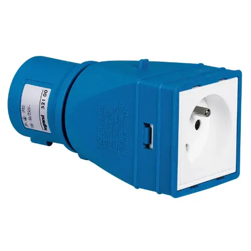 [LEG052100] Adaptateur 2P+T 16A 230V norme UTE - Legrand