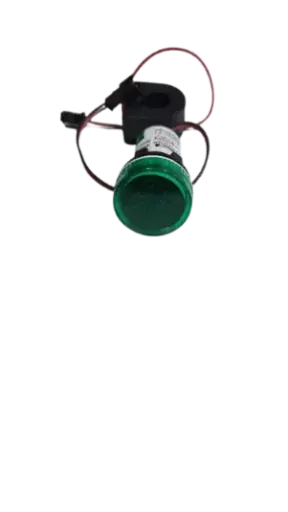 [HIM HLD1222VAMG] Round indicator light with voltmeter and ammeter, green, 50-500V AC, 0-100A - Himel