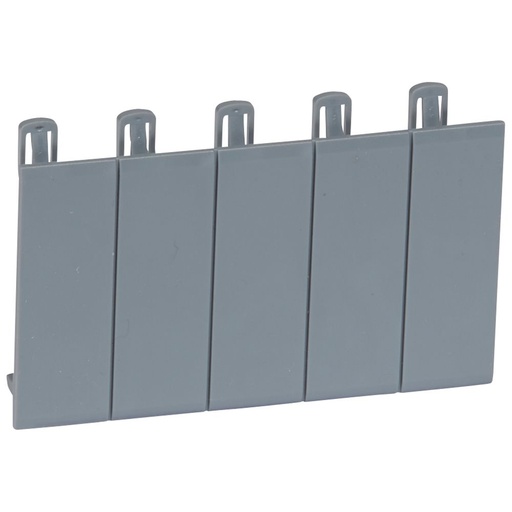 [LEG001961] Obturateur 5 modules sécable Plexo³, gris foncé - Legrand