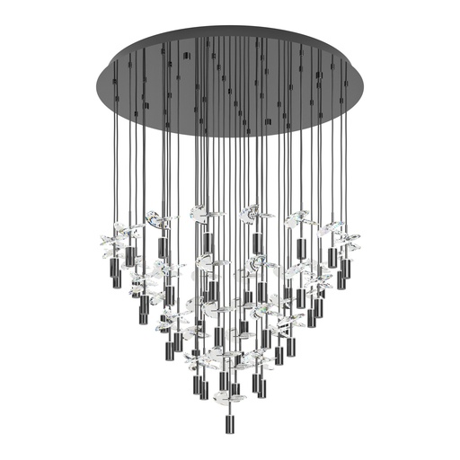 [390493] Suspension LED CCT 43 lampes nickel/nickel clair Comareira - Eglo