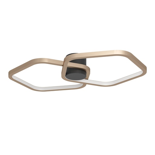 [390506] Plafonnier LED CCT bronze mat/noir Estrella - Eglo