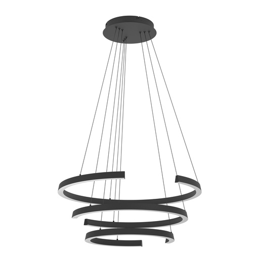 [390532] Suspension LED CCT 3 anneaux noir Labonete - Eglo