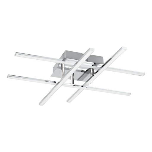 [95568] Plafonnier LED chrome/blanc Lasana 1 - Eglo