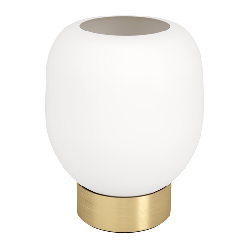 [900307] Lampe à poser 1 lampe laiton brossé/doré/blanc Manzanares - Eglo