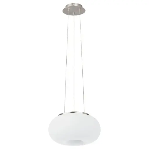 [86814] Suspension 2 lampes Ø375 opale mat/nickel mat Optica - Eglo