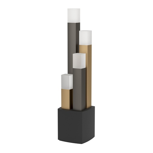 [39907] Lampe à poser LED 4 lampes noir/brun/doré Estanterios - Eglo