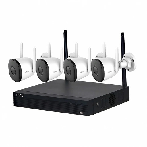 [DH-KIT/NVR1104HS-P] Kit vidéosurveillance IP : NVR 4 canaux PoE + caméras - Dahua