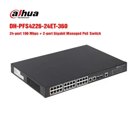 [DH-PFS4226-24ET-36] Switch manageable PoE 24 ports PFS4226 (360W) - Dahua
