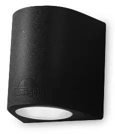 [FU 2A6 000 AXC2K] Outdoor wall light Marta 160 2L black, satin diffuser, LED GX53 14W CCT (kit) - Fumagalli