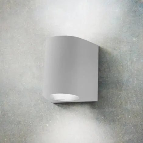 [FU 2A6 000 LXG2K] Applique extérieure Marta 160 2L gris, diffuseur transparent, CCT (kit) - Fumagalli