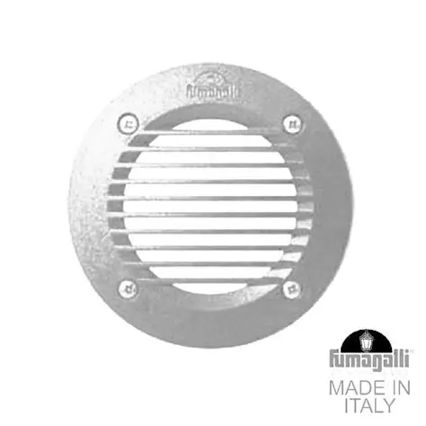 [FU 2C2 000 LYG1K] Applique extérieure Leti 100 ronde à grille, gris, diffuseur opale, LED GX53 3W - Fumagalli