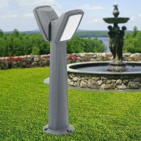 [FU 2N1 613 020 LYP] Applique extérieure Pinela 2L gris, diffuseur opale, E27 - Fumagalli