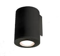 [FU 3A7 002 AXU1K] Applique extérieure Franca 90 1L noir, diffuseur satiné, LED GU10 3,5W CCT (kit) - Fumagalli