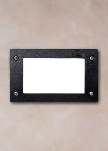 [FU 4C1 000 AYG1K] Applique extérieure Leti 200 noir, diffuseur opale, LED GX53 3W - Fumagalli