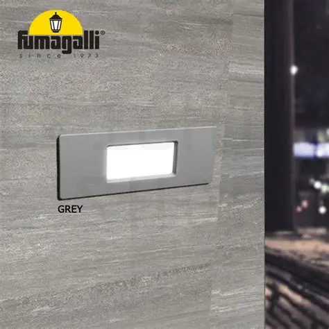 [FU 6C1 000 LYJ1K] Applique extérieure Nina 150 gris, diffuseur opale, LED R7S 3,2W CCT (kit) - Fumagalli