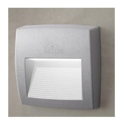 [FU AS1 000 LXJ1K] Applique extérieure Lorenza 150 gris, diffuseur transparent, LED R7S 3,2W CCT (kit) - Fumagalli