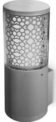 [FU DR3 570 LXL1K] Applique extérieure Carlo Déco gris, diffuseur transparent, LED GU10 6W CCT (kit) - Fumagalli