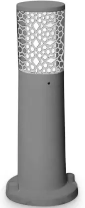 [FU DR3 574 LXL1K] Borne extérieure Carlo 400 Déco gris, diffuseur transparent, LED GU10 6W CCT (kit) - Fumagalli