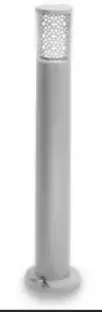 [FU DR3 575 LXL1K] Borne extérieure Carlo 800 Déco gris, diffuseur clair, LED GU10 6W CCT (kit) - Fumagalli