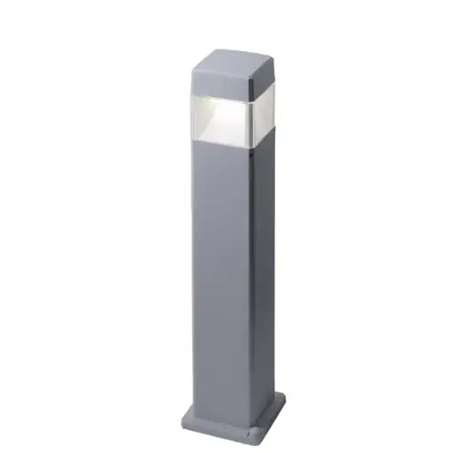 [FU DS1 564 LXD1K] Borne extérieure Ester 800 gris, diffuseur transparent, LED GX53 10W CCT (kit) - Fumagalli